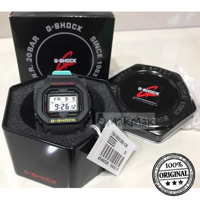 100 Original G Shock Dw5600cmb 1 Watch Dw 5600cmb 1 Casio Protection G Shock Dw5600 Shopee Malaysia