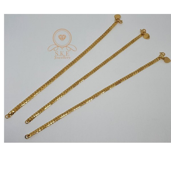 916 Hollow Snake Skin Gold Bracelet Shopee Malaysia