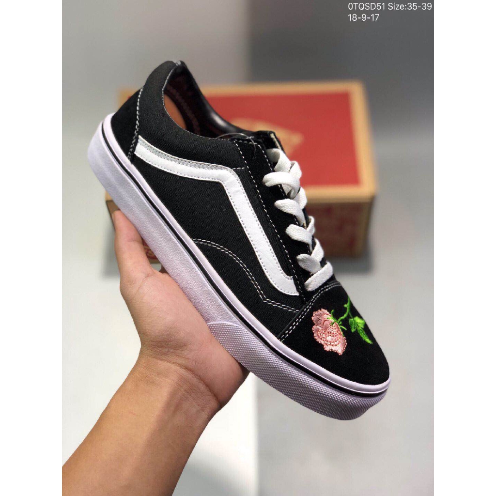 girls rose vans