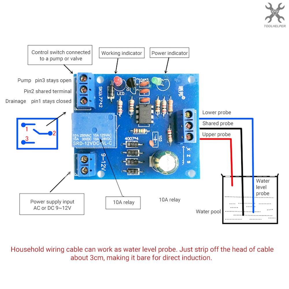 Water Level Control Circuit Diagram Using Relay - Circuit Diagram