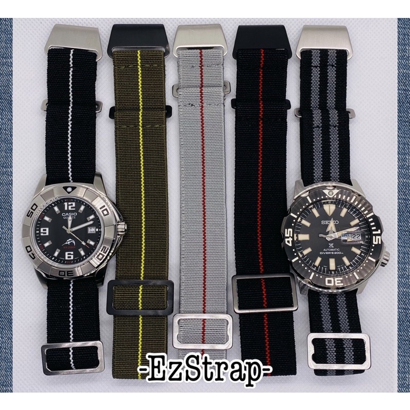 Parachute Strap Stretchable Elastic Nato Band for Seiko Casio Fossil  Amazfit Galaxy Watch | Shopee Malaysia