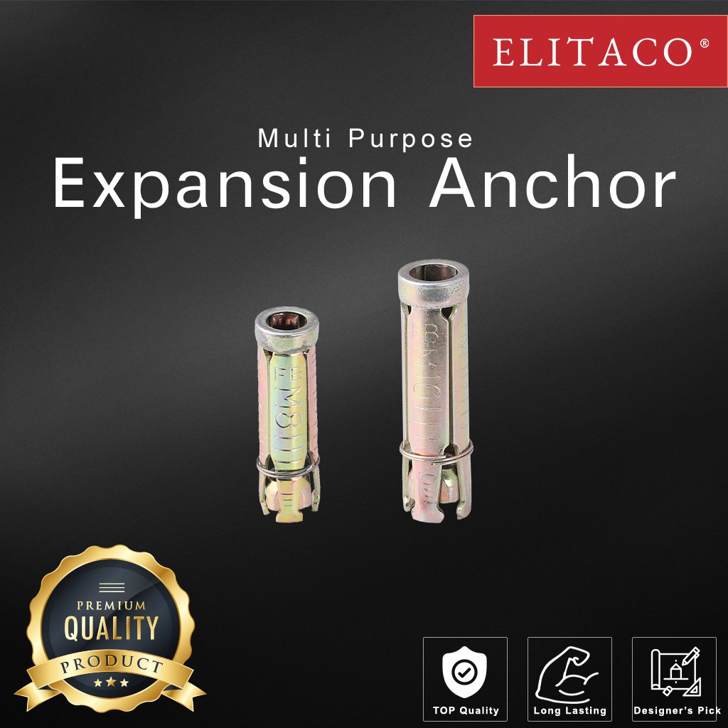 【ELITACO】Expansion Anchor Bolts Concrete M8 M10 Expandable Metal Wall