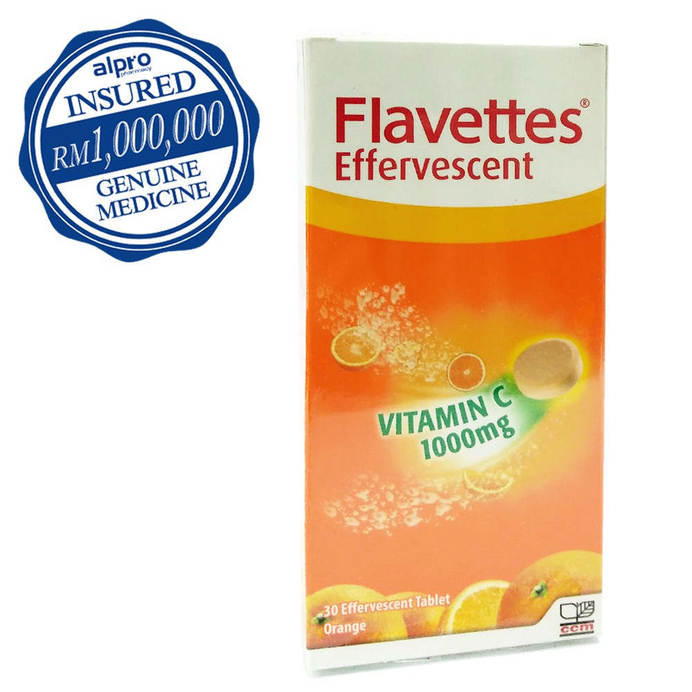 Flavettes Effervescent Vitamin C - Orange 1000mg (Exp ...