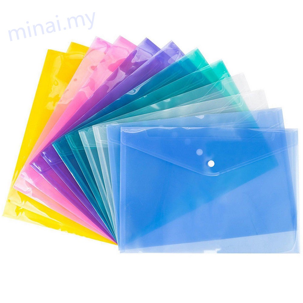 A4 Clear Document Bag Paper File Folder Stationery School Office