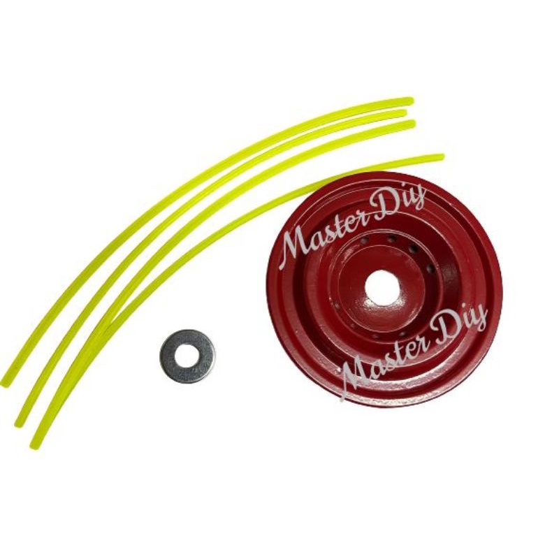 ‼️READY STOCK ‼️RED ALUMINIUM BUSH TRIMMER HEAD / KEPALA MESIN PEMOTONG RUMPUT / PIRING MESIN POTONG RUMPUT ALUMINUM