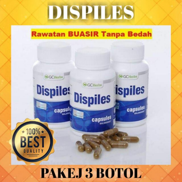 Ready Stock Flash Sale 3 Botol Kapsul Buasir Dispiles Gc Herbs Ubat Buasir Berdarah Kapsul Rawat Buasir Berkesan Shopee Malaysia