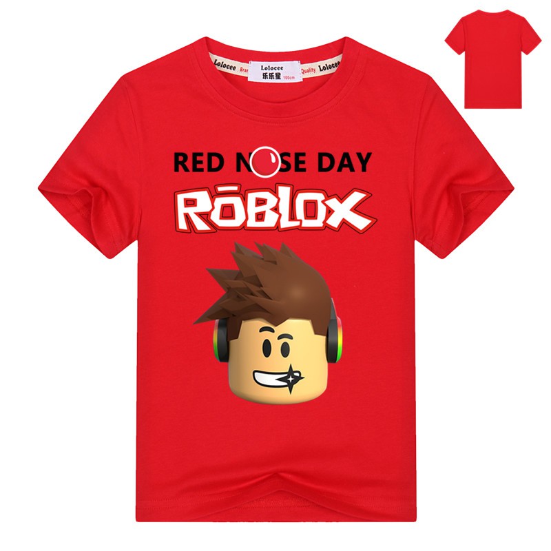 Girls Boys 3 14 Years Roblox Red Nose Day Short Sleeve - 