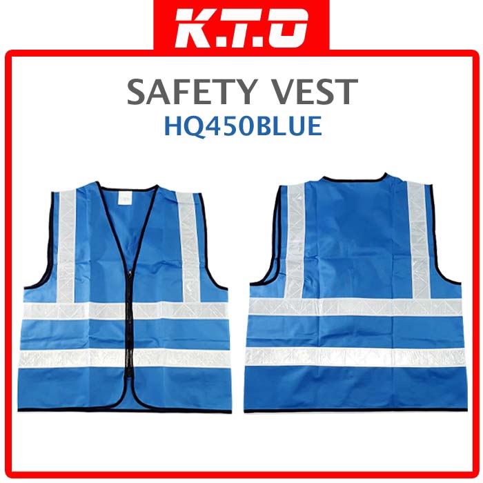 Reflective Safety Vest Blue Zip Up Free Size Hq450blue Shopee Malaysia