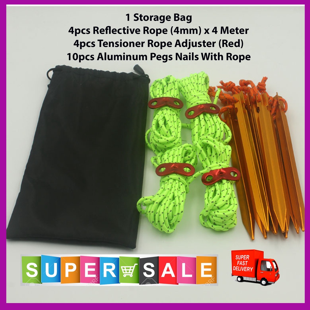 Camping Tent Pegs Pancang Khemah Peg Stake Camping Tarp Paku Khemah ...