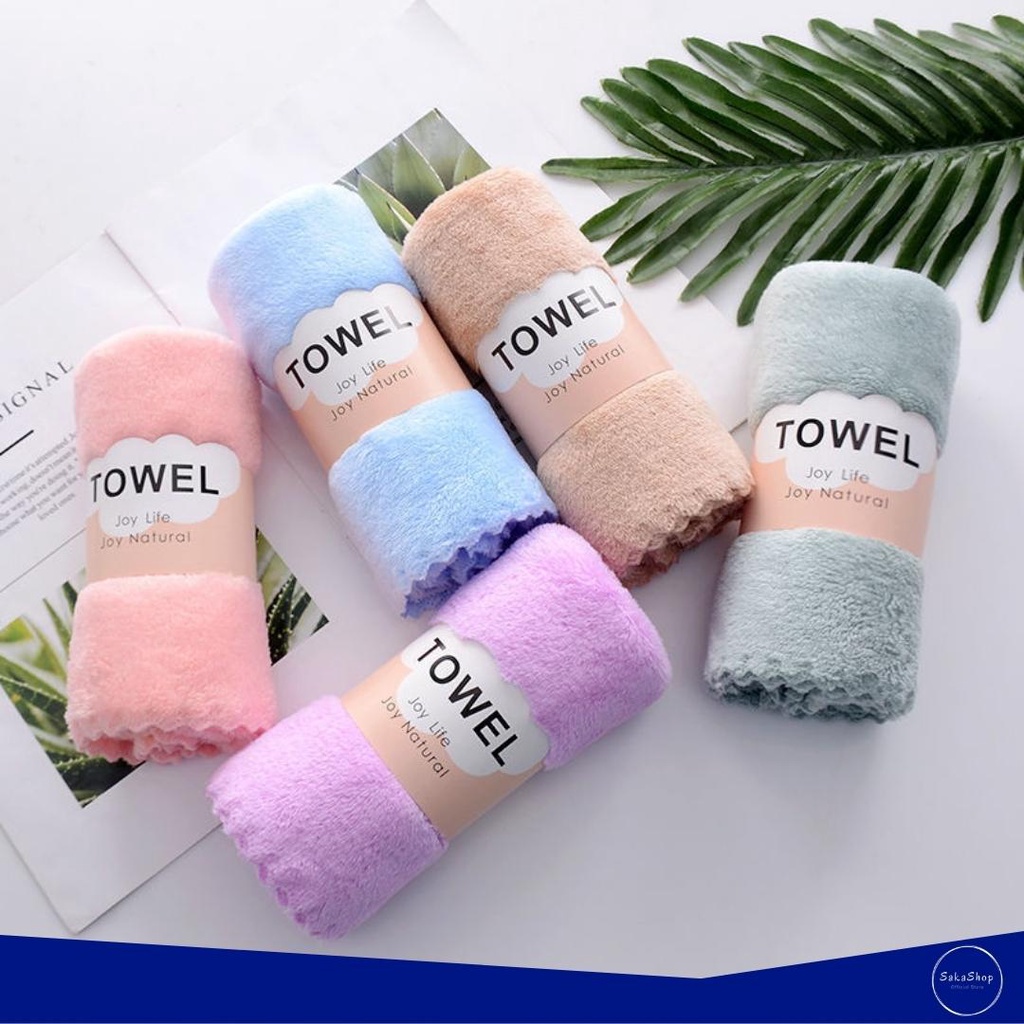 Kain Lap Pinggan Dapur Tuala Kecil Face Towel Absorbent Micro Fiber Tuala Muka Cleaning Cloth 