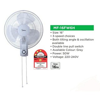 Buy Midea Wall Fan 16 Mf 16fw15ka 3 Speed Choice Power 55w Both Tilting Oscillation Kipas Angin Kipas Dinding 16 Inci Seetracker Malaysia