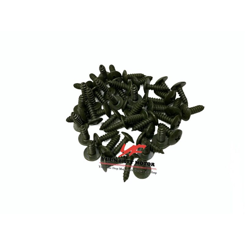 CLI/M5 SCREW (TH516) (10BIJI) SKRU BODY COVER SET UNIVERSAL HONDA YAMAHA Y16ZR Y15ZR LC135 RS150 WAVE DASH STICKER HITAM