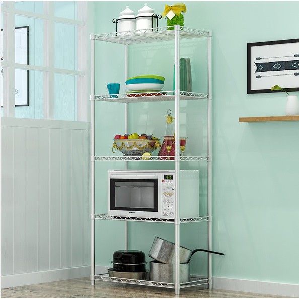 " Ready Stock" 5 Tier Multipurpose Metal Kitchen Storage Rack (1.6m