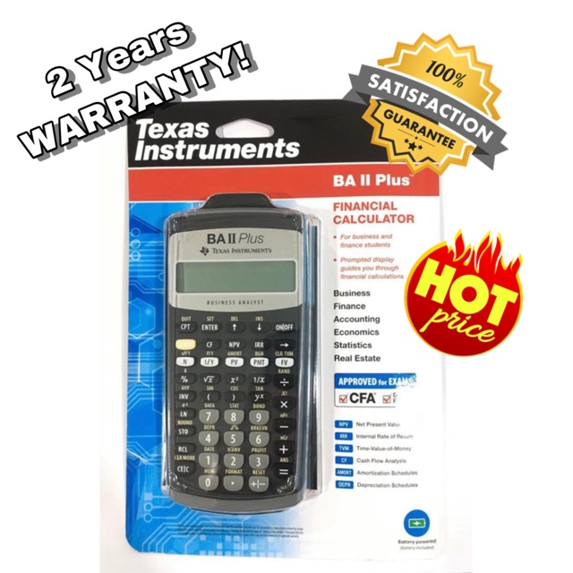 Buy Texas Ba Ii Plus Ba 2 Plus Baii Plus Ba2 Plus Texas Instrument Financial Calculator Seetracker Malaysia