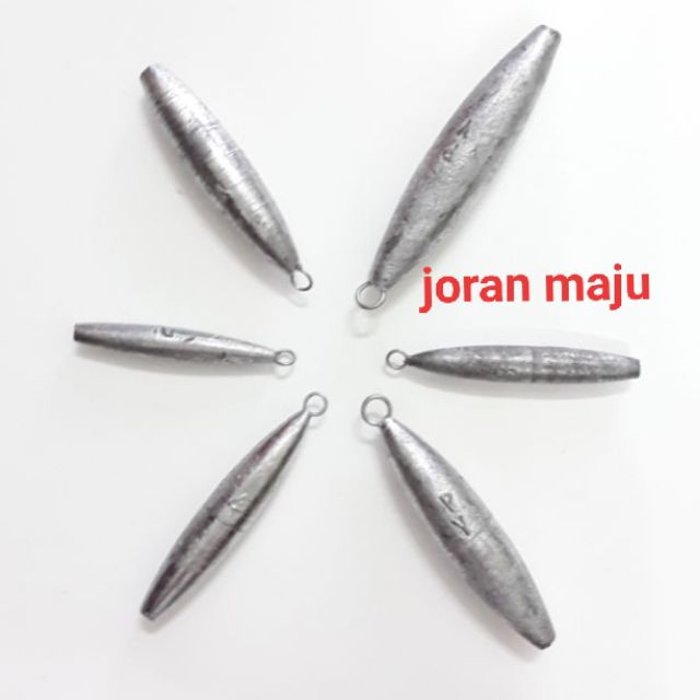 Long Shape Lead Fishing Sinker WLS Batu Ladung Pancing Trolling