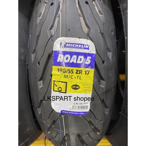 Michelin Road 5 Michelin 1 70 17 160 60 17 180 55 17 190 50 17 190 55 17 Shopee Malaysia