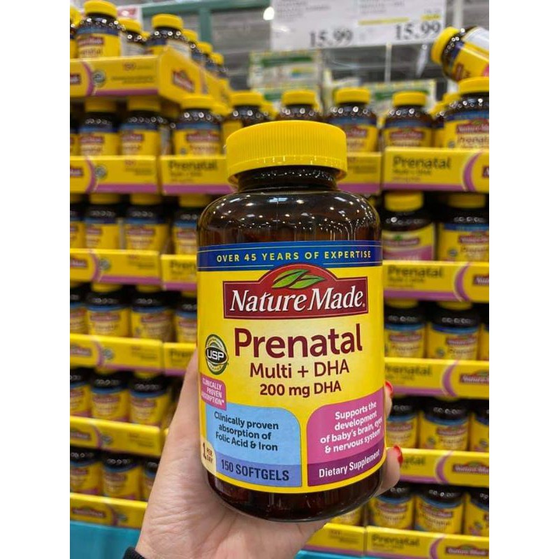 Ready Stock) Nature Prenatal Multi+DHA 200 mg DHA),150 Softgels | Shopee Malaysia