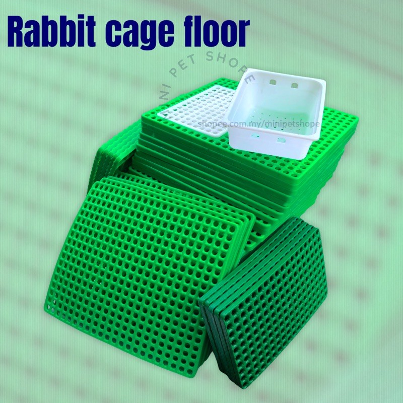 Rabbit cage floor antibiting plastic foot pads with nestbox lantai