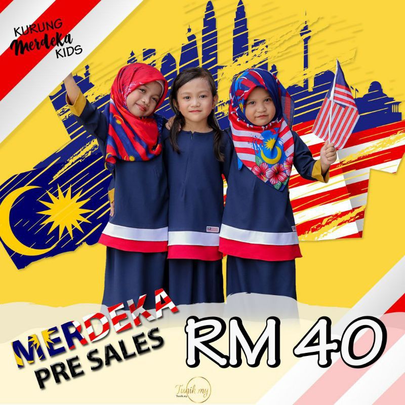 Rm5 Voucher Ready Stok Baju Kurung Merdeka Kanak Kanak Kurung Merdeka Budak Tm Shopee Malaysia