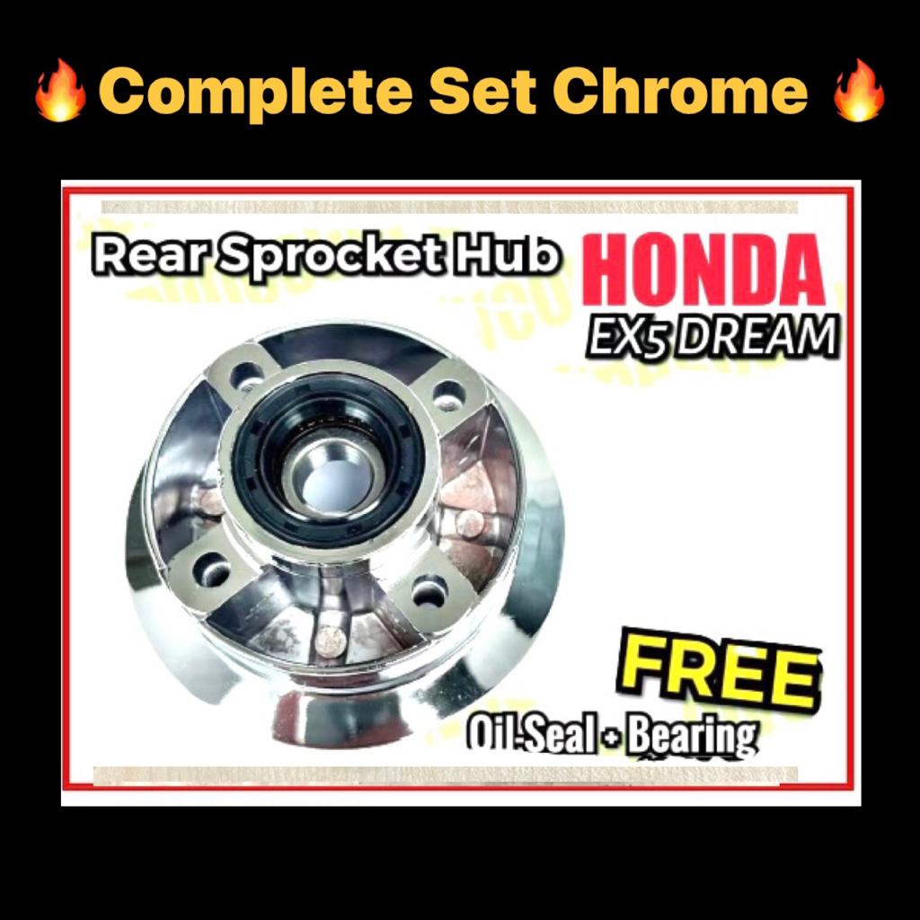 HONDA WAVE100 CLUTCH HUB ASSY (ST) // EX5 Dream CHROME Sprocket Hub Complete Set + Oil Seal