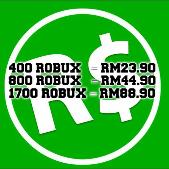 1700 Robux - roblox robux 1 700 robux shopee malaysia