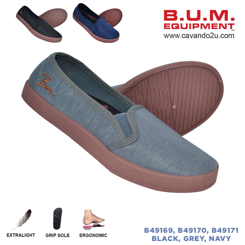 BUM Equipment Canvas Shoes Black/Grey/Navy B49169/B49170/B49171