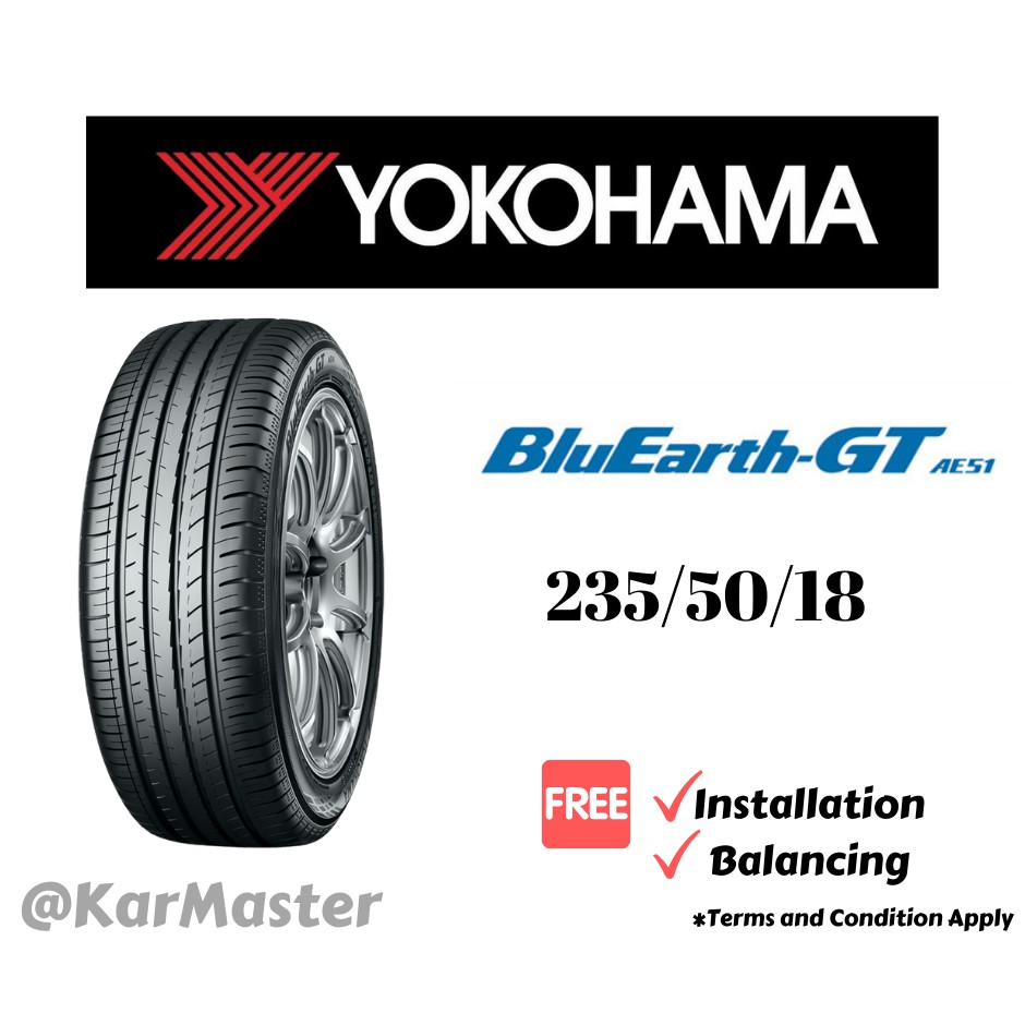 235 50 18 Yokohama Bluearth Gt Ae51 With Installation Shopee Malaysia