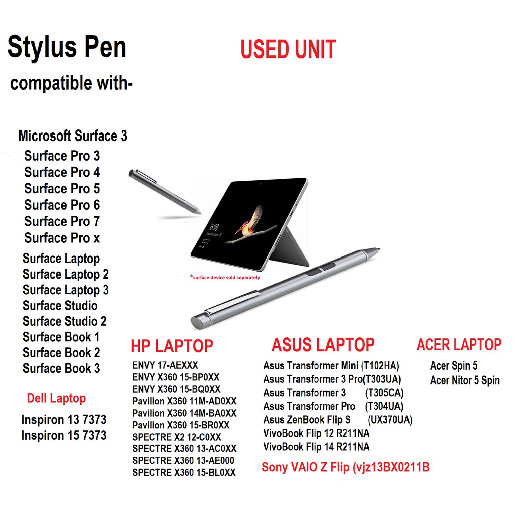 Stylus Touch Pen compatible with Surface Pro 3 /Pro4 /Pro5 /Pro6 /Pro 7