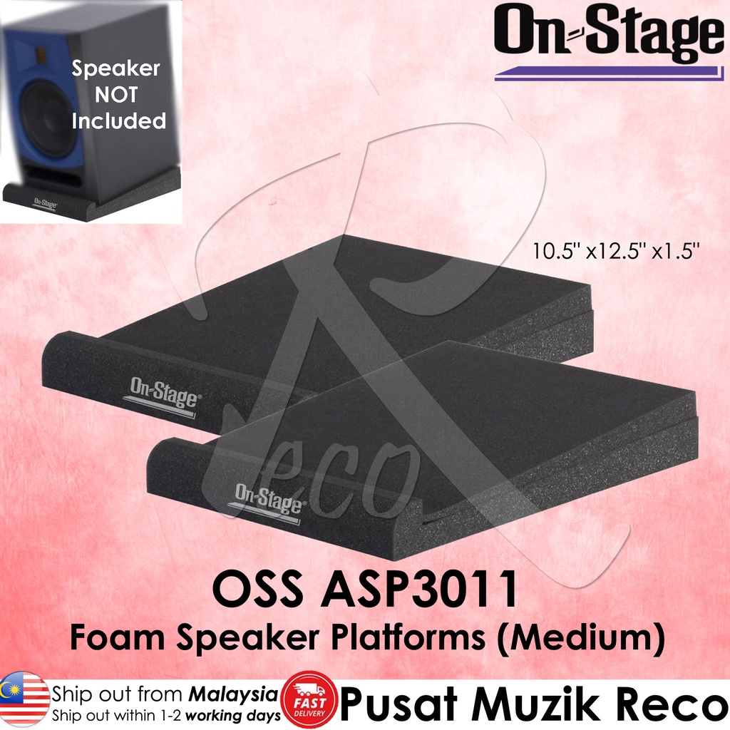 On Stage OSS ASP3011 Studio Monitors Foam Speaker Platforms (Medium)