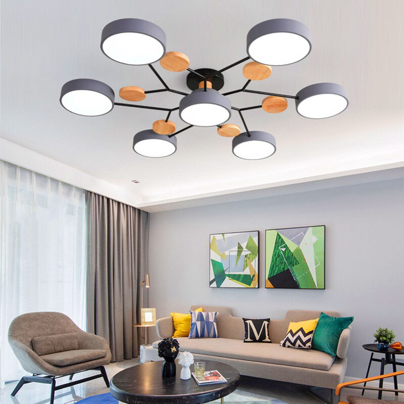 3 Colors Nordic Ceiling Light Living Room Minimalist Chandelier Modern Bedroom Lamp Pendant Hanging Lampu Siling Ee Malaysia - Lighting For A Low Ceiling Living Room