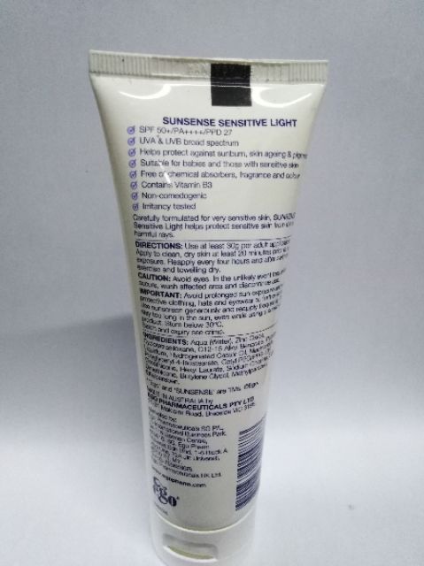 sunsense sensitive spf 50