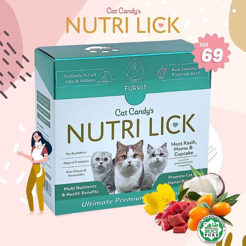 Buy FURVIT PREMIUM BOOSTER CAT CANDY NUTRI LICK  VITAMIN KUCING 