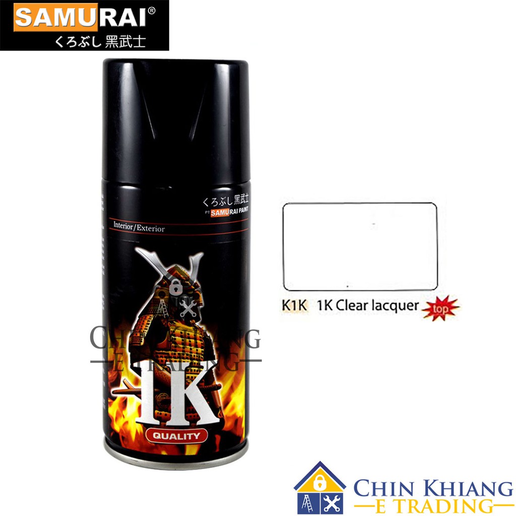Samurai K1K 1K Clear Lacquer Spray Paint 300ml Shopee Malaysia