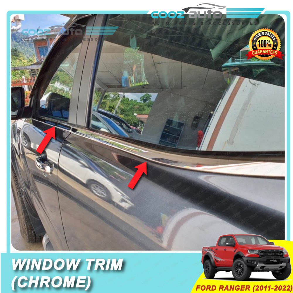 Ford Ranger 2011 - 2022 Window Chrome Lining / Door Belt Moulding | Shopee  Malaysia