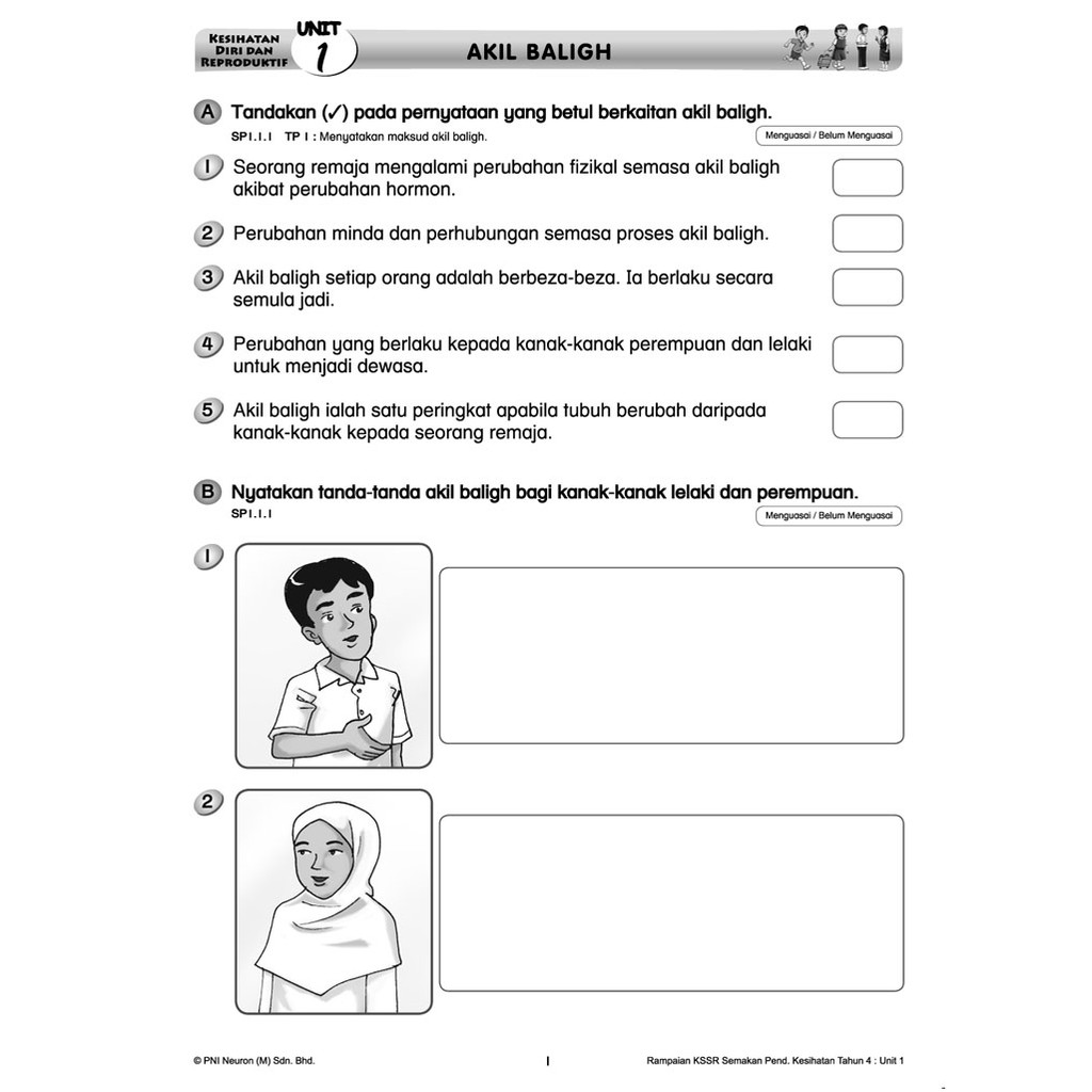 Latihan Pendidikan Kesihatan Tahun 6