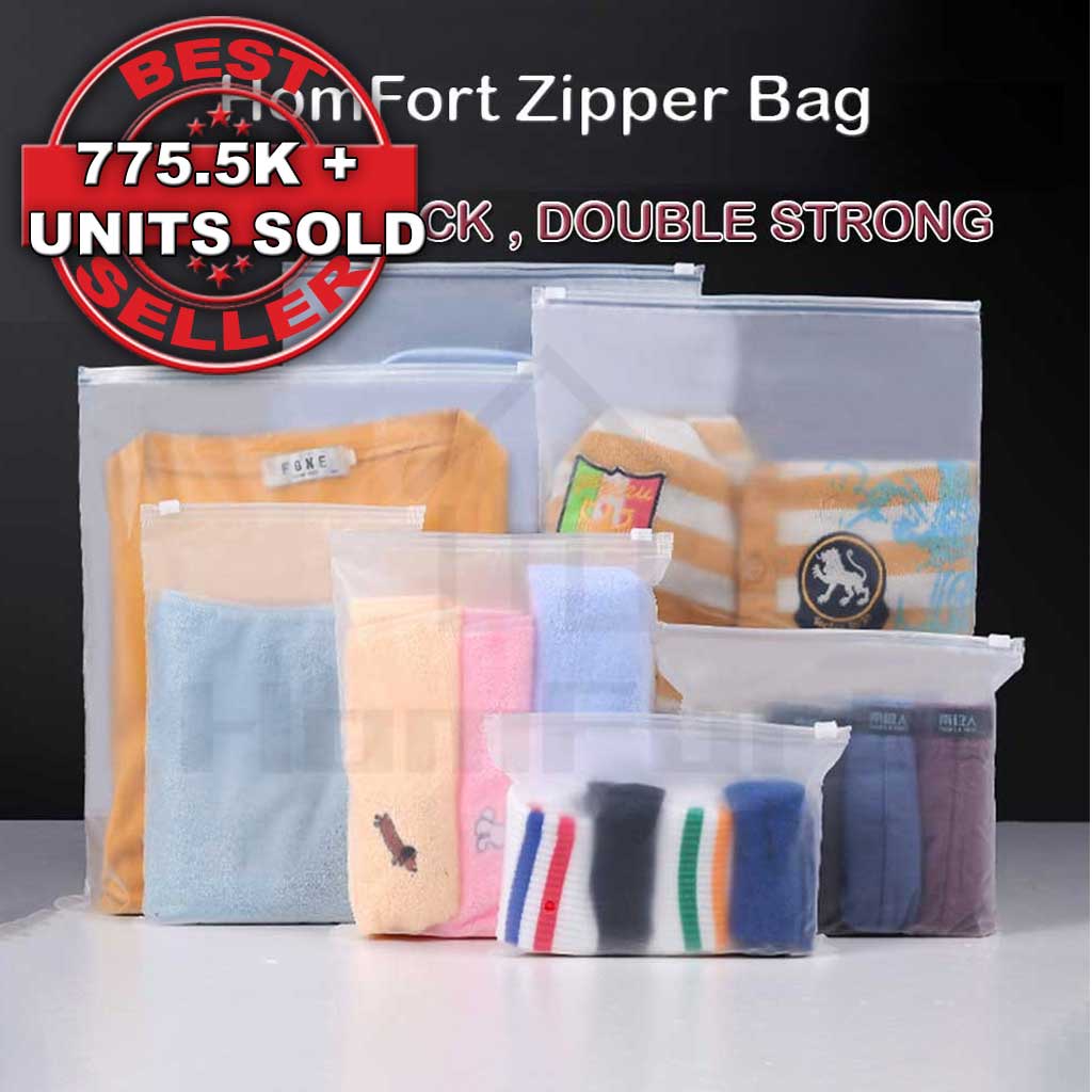 Double Matte Zip Lock Bag Plastic Zip Bag Zipper Bag Packaging Bag Travel Clothes Organizer Storage