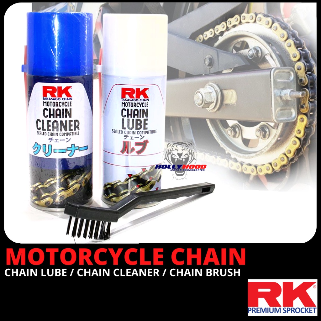 CHAIN LUBE CHAIN CLEANER CHAIN BRUSH RK TAKASAGO JAPAN MOTORCYCLE RKM SPRAY RANTAI MOTOR MINYAK RANTAI JEPUN