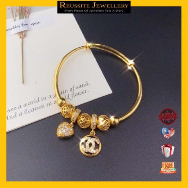 Readystock Pandora Ala Angsa Emas 916 Shopee Malaysia