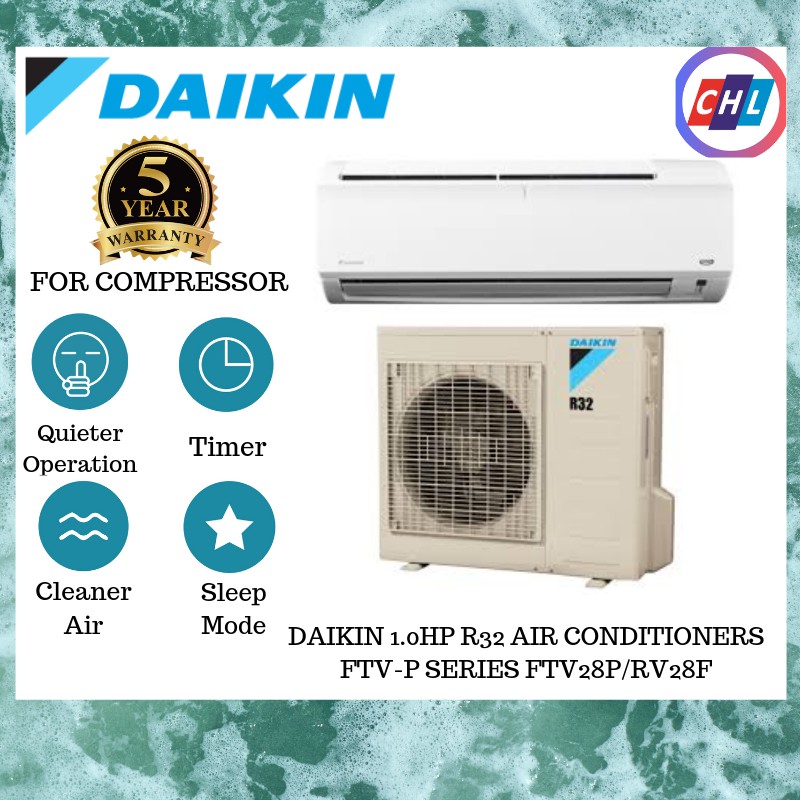 DAIKIN R32 1HP (NON WIFI) AIR COND FTV28PB/RV28PB-3WM-L0 | Shopee Malaysia