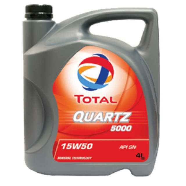 TOTAL QUARTZ 5000 SN 15W50 (4L) MINERAL OIL FILTER COMBO 