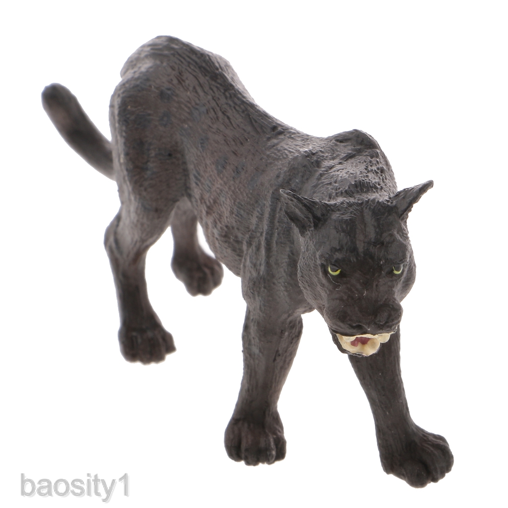 [baositybfMY] Realistic Black Panther Wildlife Animal Figurine Model Figure Kids Toy Gift