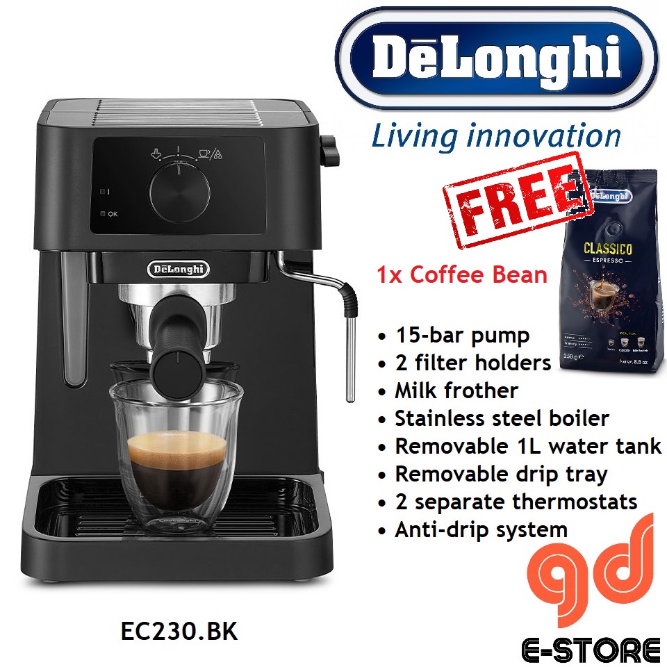 DeLonghi EC230BK Replace Model ECP3321 Manual Coffee Espresso Machine