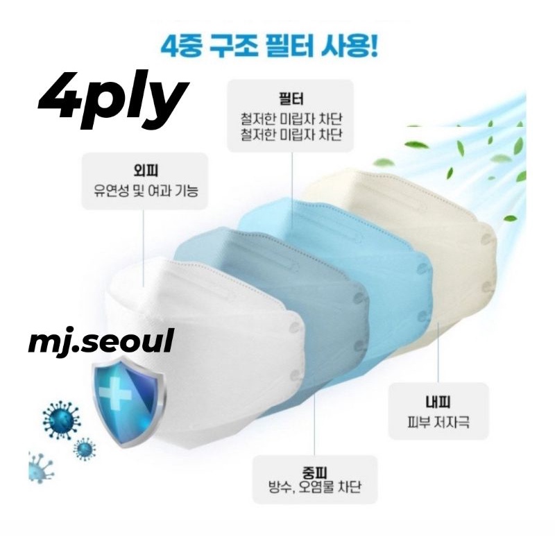 Made In Korea 유앤아이 U I Kf94 3d Face Mask 50pcs In A Box L Saize For Adult 100 Genuine Shopee Malaysia