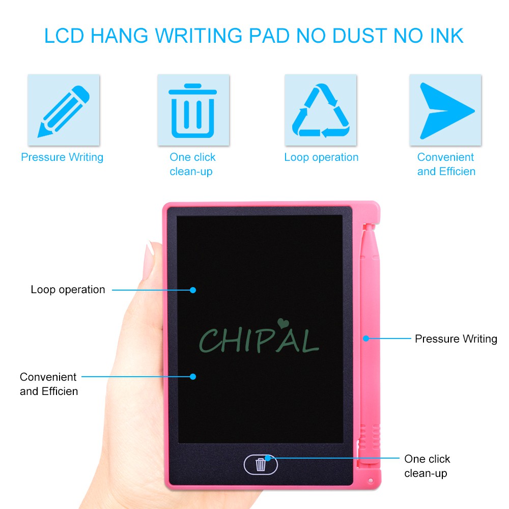 Reliable Durable LCD writing board portable digital drawing message memo 4.4 inch Multi Versatile - Image 3