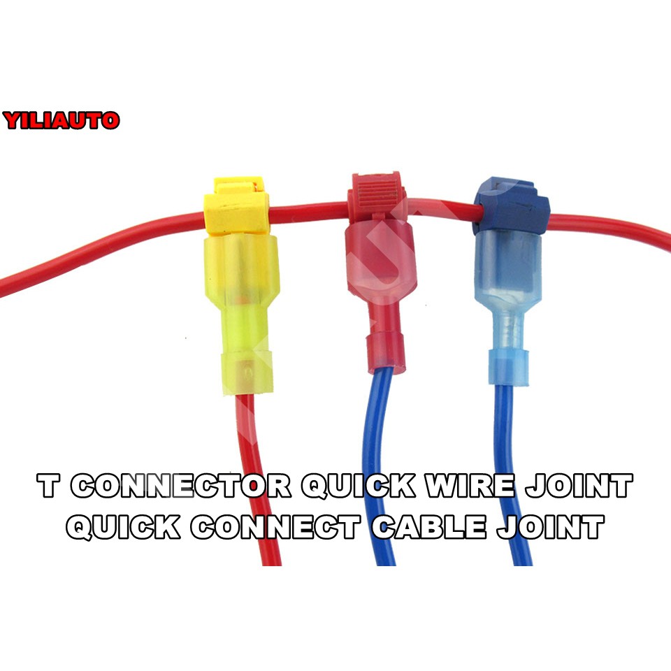 T Connector Quick Wire Joint Quick Connect Cable Joint 10pcs | Shopee ...