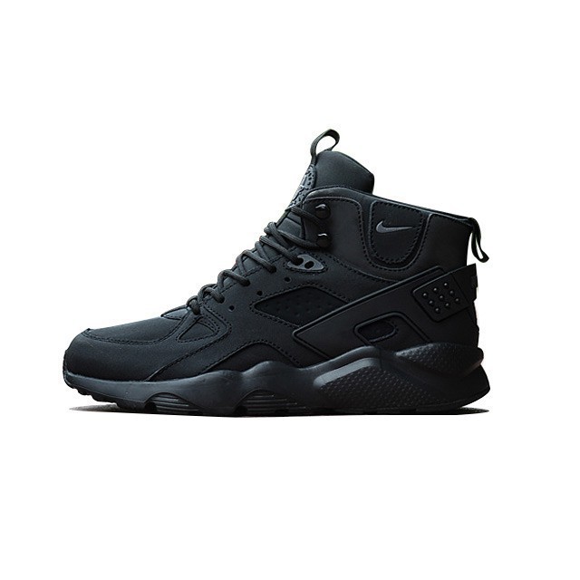 all black high top huaraches