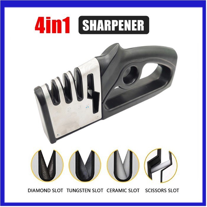 Pengasah Pisau Elektrik/Sharpener 4 in 1 Knife and Scissor Sharpening