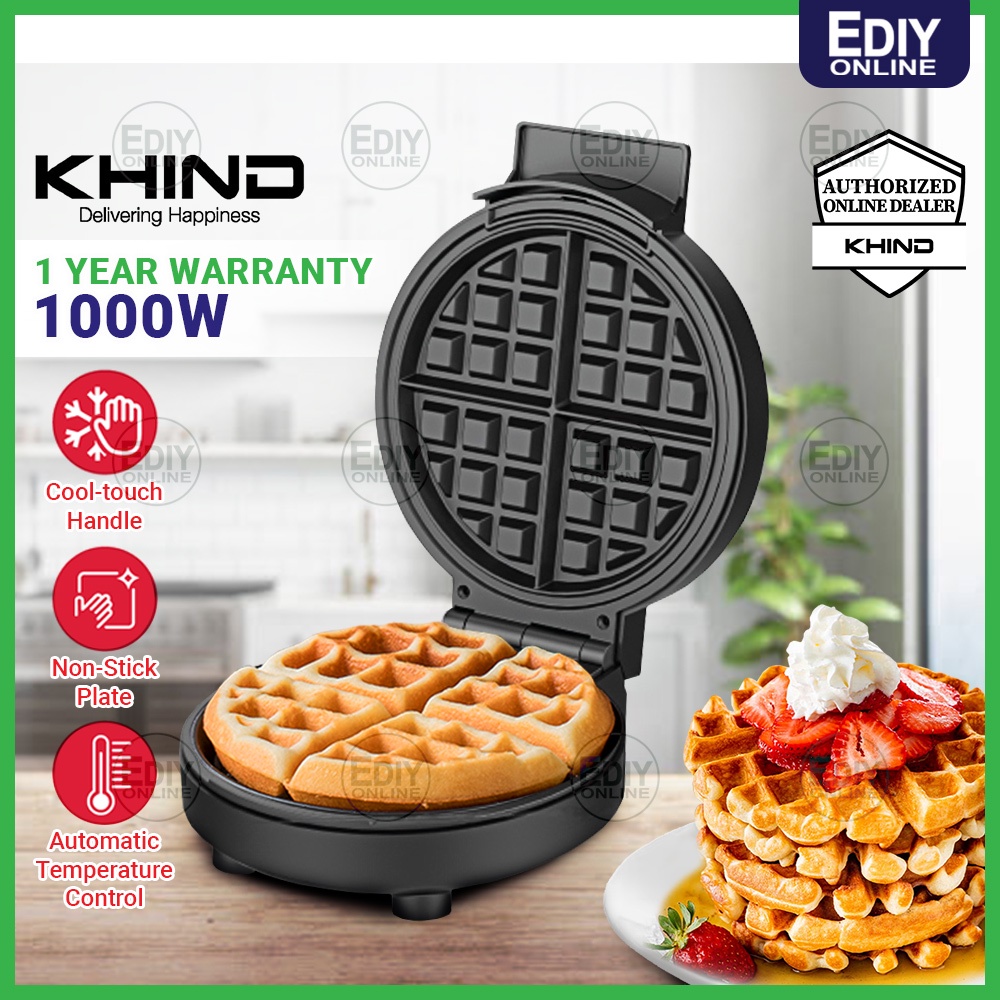 【NEW】 KHIND WFM-1019 WAFFLE WAFEL MAKER MACHINE NON-STICK BREAKFAST EGG PANCAKE PEMBUAT WAFER 华夫饼机 PANALUX TRIO CUPCAKE