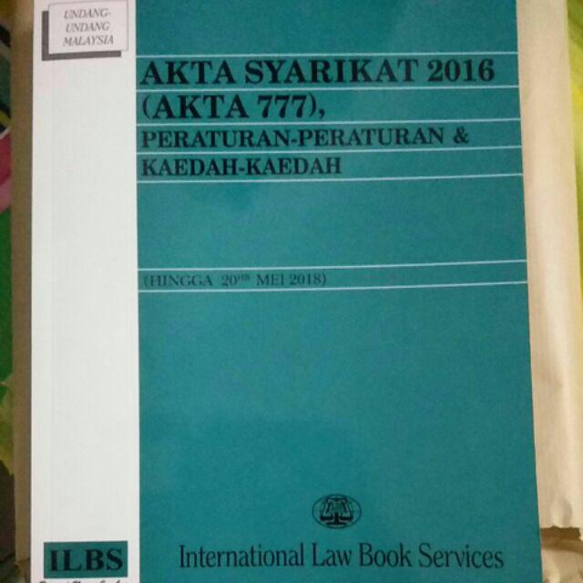 Akta Syarikat 2016 (Akta 777), Peraturan-Peraturan & Kaedah-Kaedah ...