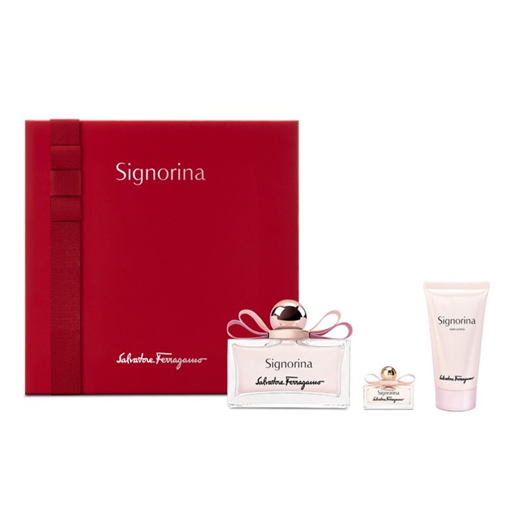 ORIGINAL Salvatore Ferragamo Signorina 100ml EDP Perfume Gift Set ...